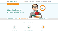 Desktop Screenshot of meritdental.com