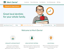 Tablet Screenshot of meritdental.com